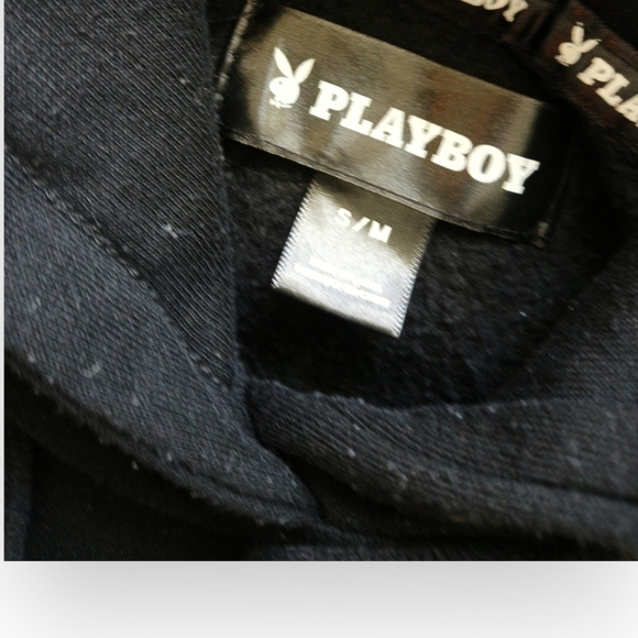 Playboy Black Pullover Hoodie Black small/medium - Picture 3 of 8
